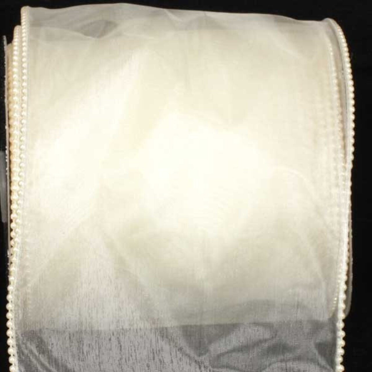 The Ribbon People Pearl Ivory Solid Edge Wired Craft Ribbon 6" x 20 Yards